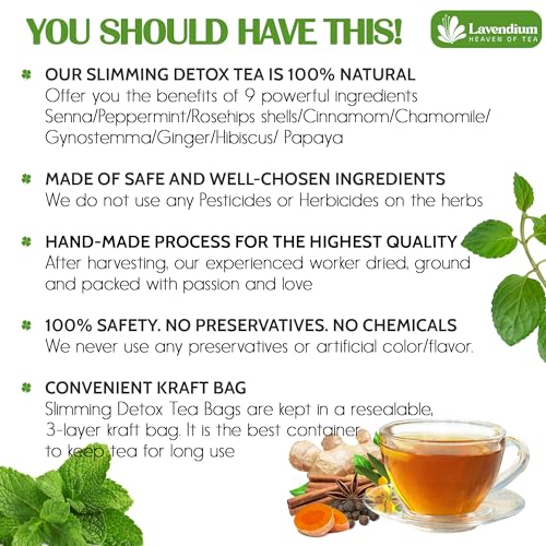 100 Bags - SIimming Detox Tea Caffeine Free