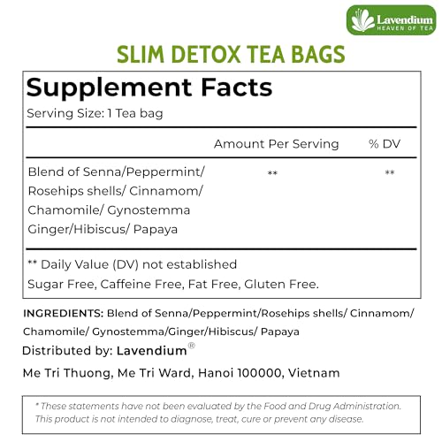 100 Bags - SIimming Detox Tea Caffeine Free