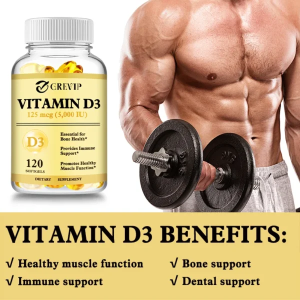 Vitamin D3 - Promotes Healthy Muscle Function and Immune Support