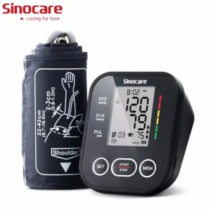 Sinocare Upper Arm Automatic Blood Pressure Monitor Portable Digital BP Sphygmomanometer Pressure Meter Tonometer