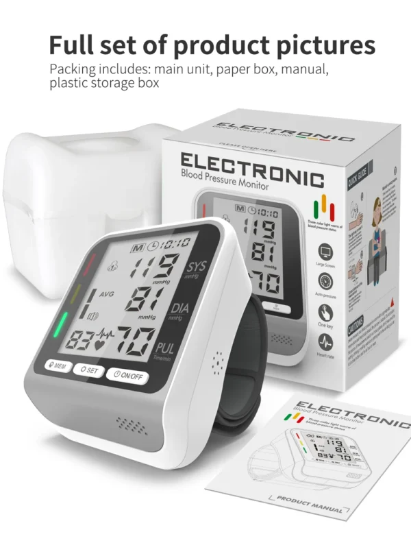 Automatic Wrist Sphygmomanometer by Kiuzou - Digital Blood Pressure Monitor with Pulsometer and Electronic Voltmeter