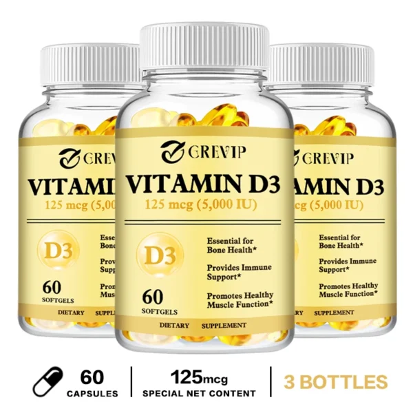 Vitamin D3 - Promotes Healthy Muscle Function and Immune Support