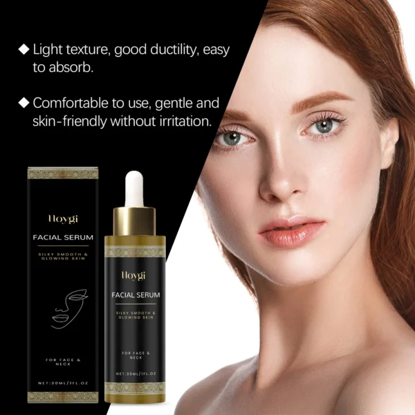 Hoygi 30ml Illuminating Face Serum Vitamin E Frankincense Essence Lightweight Radiance Booster for Dull Skin Non Sticky Formula