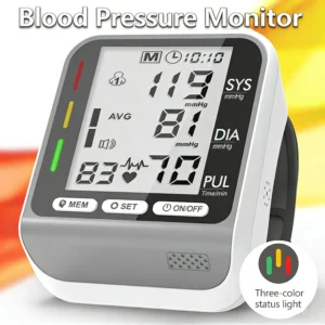 Automatic Wrist Sphygmomanometer by Kiuzou - Digital Blood Pressure Monitor with Pulsometer and Electronic Voltmeter