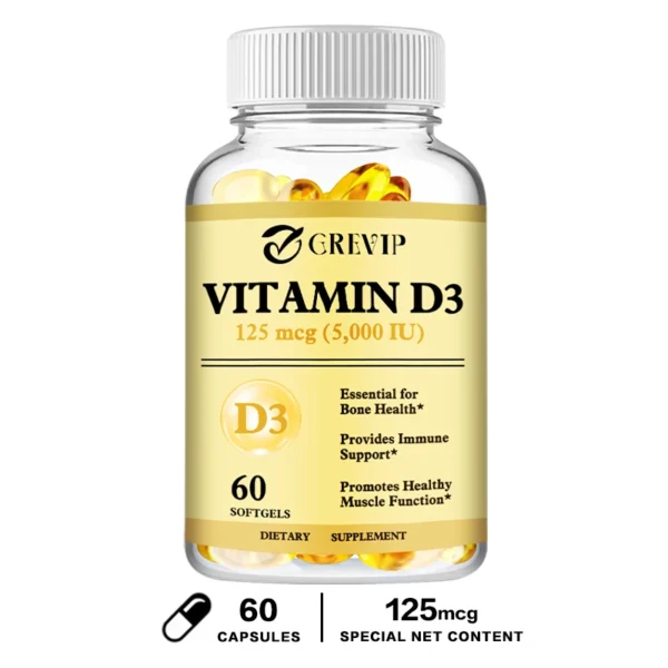 Vitamin D3 - Promotes Healthy Muscle Function and Immune Support