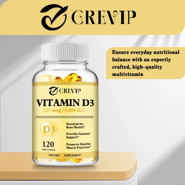 Vitamin D3 - Promotes Healthy Muscle Function and Immune Support