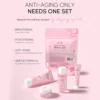 Sakura skin care sets with cleanser, serum, eye cream, facial cream, sunscreen beauty products for women, travel skin care kit