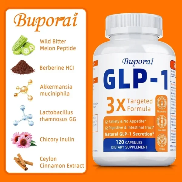 GLP-1 Supplement - Promote Metabolism, Enhance Intestinal Health, Control Appetite, Improve Immune Function, Anti-oxidationSuppl