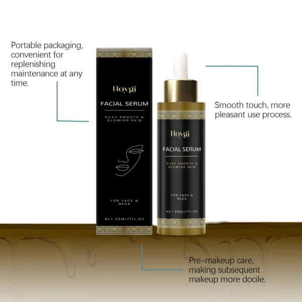 Hoygi 30ml Illuminating Face Serum Vitamin E Frankincense Essence Lightweight Radiance Booster for Dull Skin Non Sticky Formula