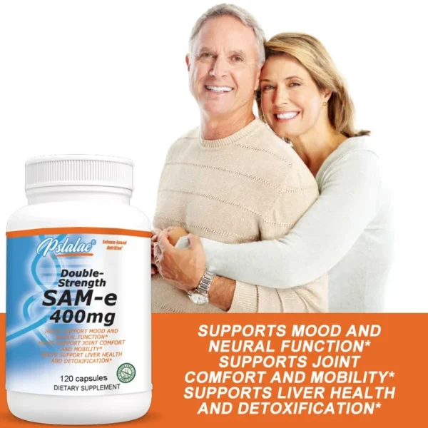 Sam-E 400mg Joint Supplement - Supports Joint Health, Brain Function, Improves Mood, Boosts Energy Levels, Relieves Stress