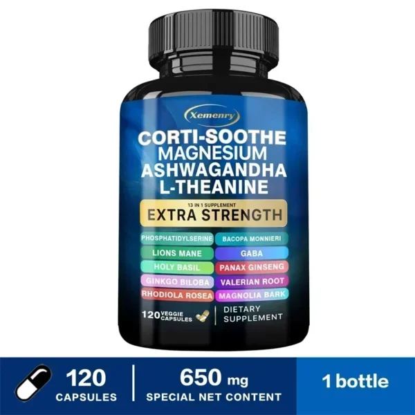 Corti-Soothe Supplement - Helps Lower Cortisol, Support Adrenal Health, Replenish Energy, Relaxation and Deep Sleep