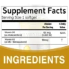 Vitamin D3 + K2 Capsules - Supports Circulation, for Bone, Joint, Teeth and Skin & Immune HealthSupplement