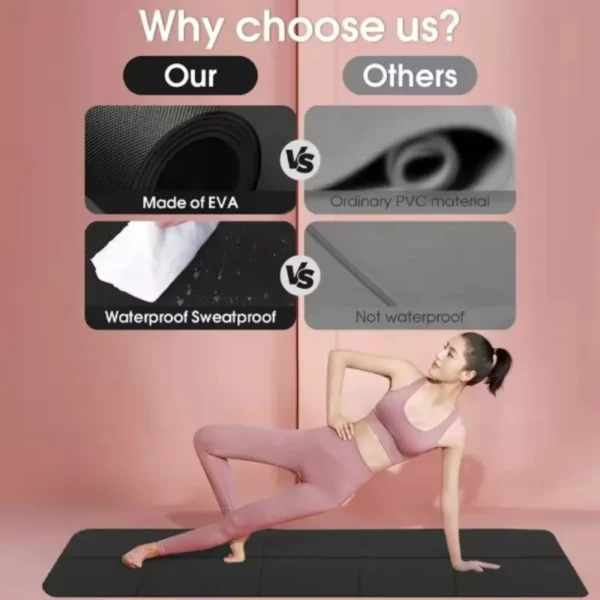 Yoga Mat Anti-skid Sports Fitness EVA Comfort Foam 4MM Thick Yoga Mat for Exercise Yoga and Pilates Gymnastics Mat