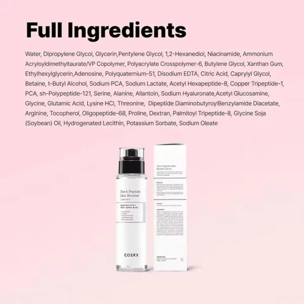 COSRX The 6 Peptide Skin Booster 150ml Firming Brightening Essence With Niacinamide Hyaluronic Acid For All Skin Types Face Care