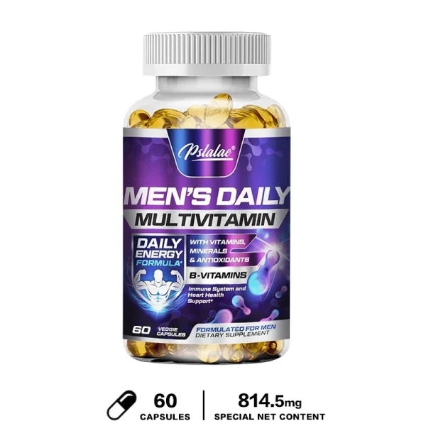 Men's Daily Multivitamin Supplement - Provides Cognitive Brain Health, Energy and Stamina, and Muscle Mass