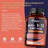 Vitamin B12 - 5000 MCG Supplement -Benefits Brain & Heart Function, Supports Memory, Learning, Helps Boost Natural Energy