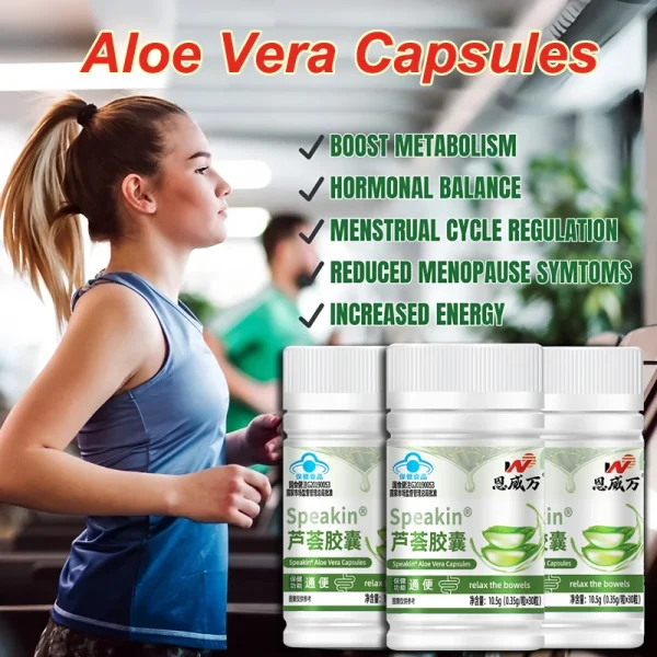 Aloe Vera extract Supplement Fat Burning Digestion Health Support Regulating Blood Sugar beauty Adjust body weight Capsule