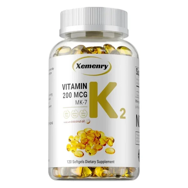 Vitamin K2 MK-7 Supplement - Supports Bone Density, Teeth, Skin, Heart Health and Immunity