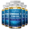 Alxfresh Wild Caught Omega 3 Fish Oil– 120/60 Soft Gels –3600mg High EPA 1300mg DHA 900mg Non-GMO Gluten Free Dietery Supplement