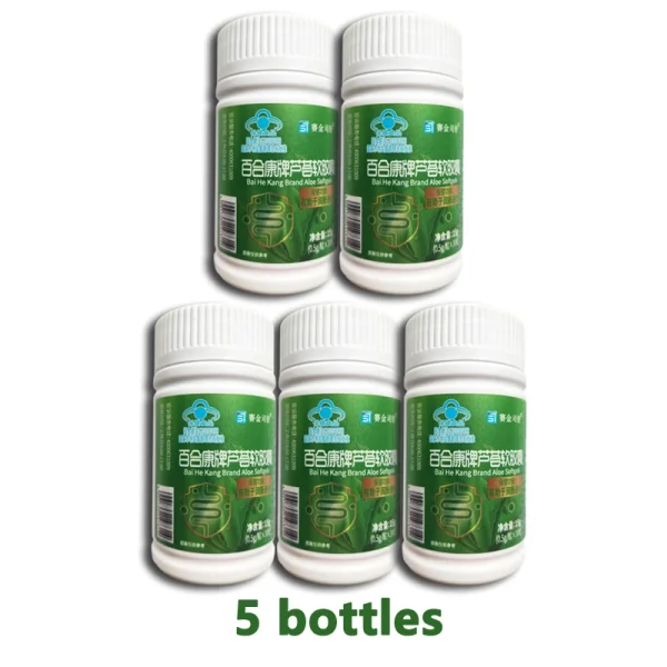 Constipation adjust Relief Improve Gut Non-laxative Aloe Vera Capsules TO KEEP SKIN HEALTHY CFDA Approved Non-GMO