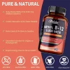 Vitamin B12 - 5000 MCG Supplement -Benefits Brain & Heart Function, Supports Memory, Learning, Helps Boost Natural Energy