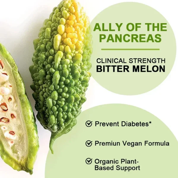 Bitter Melon Extract - Helps balance blood sugar and blood lipids, promotes overall metabolic health, weight management,